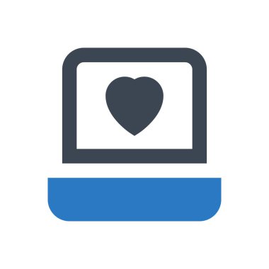 dizüstü bilgisayar vektörü renk simgesi