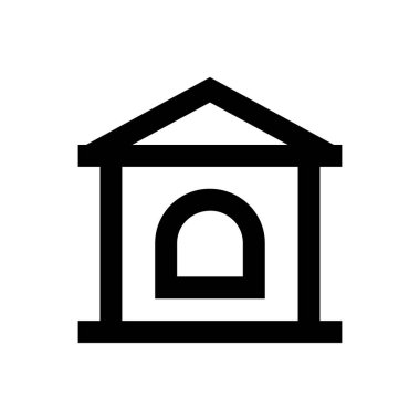 ev vektörü ince çizgi simgesi