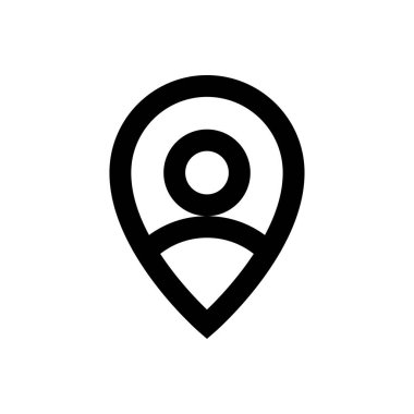 konum vektörü ince çizgi simgesi