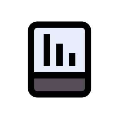 grafik vektörü düz renk simgesi