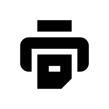 yazdırma vektörü düz simgesi