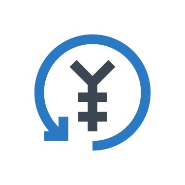 para birimi vektör renk simgesi