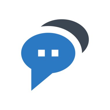 Sohbet vektörü renk simgesi