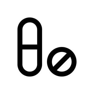 ilaç vektörü ince çizgi simgesi