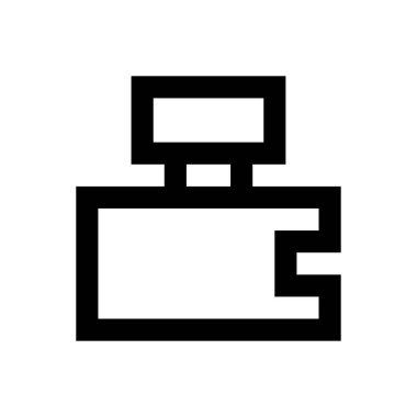 LCD vektör ince çizgi simgesi