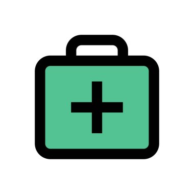 tıbbi vektör düz renk simgesi