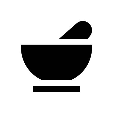 pestle vektör glyph düz simgesi