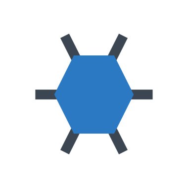 Molekül vektör renk simgesi