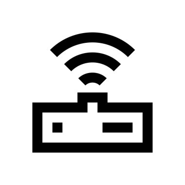 modem vektörü ince çizgi simgesi