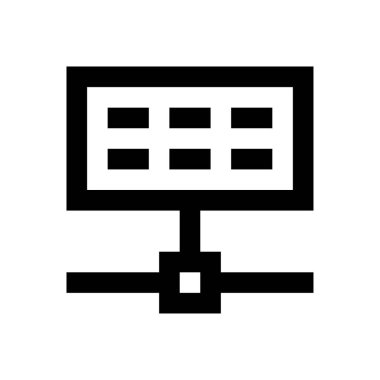 bağlantı vektörü ince çizgi simgesi