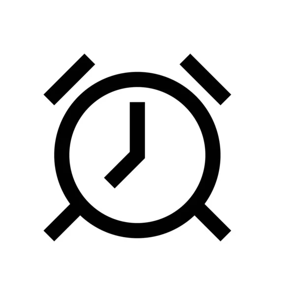 Relógio Vetor Ícone Linha Fina — Vetor de Stock