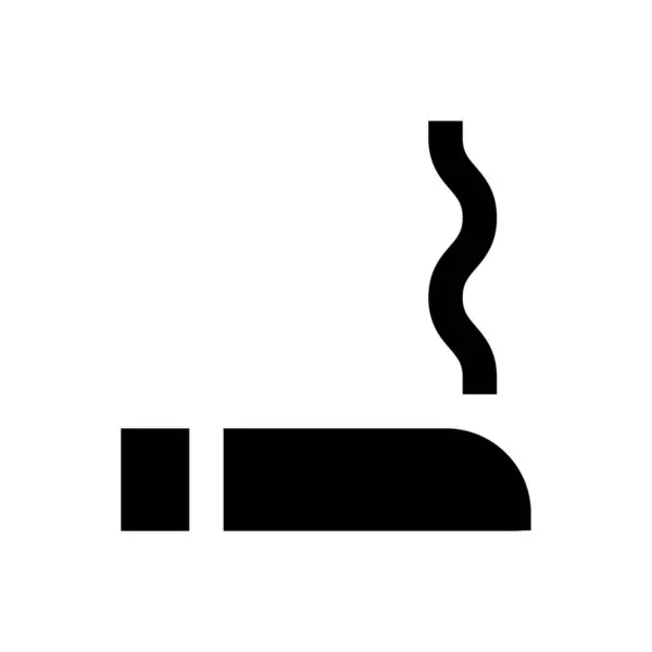 Smoking Vector Glyph Flat Icon — Stock Vector