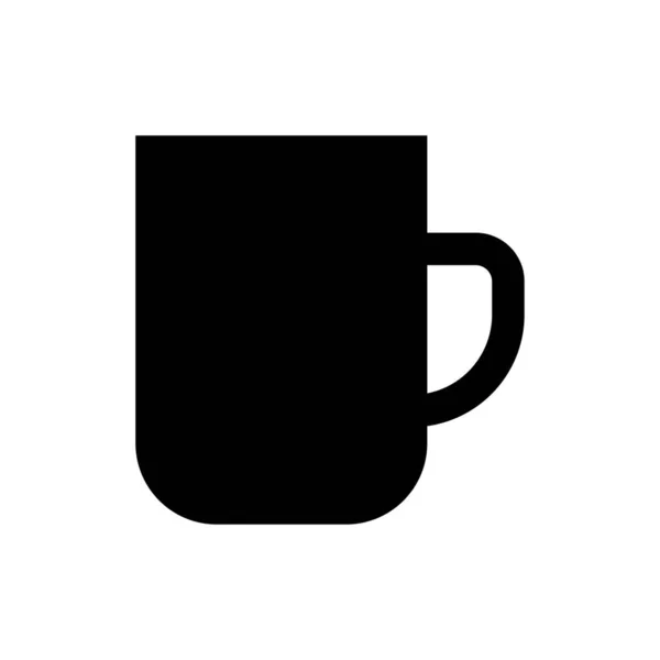 Кава Вектор Гліф Плоска Іконка — стоковий вектор