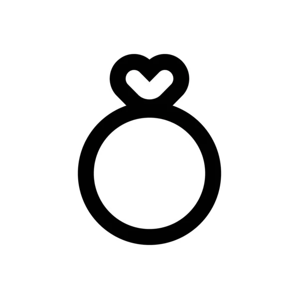 Engagement Vektor Thin Line Symbol — Stockvektor