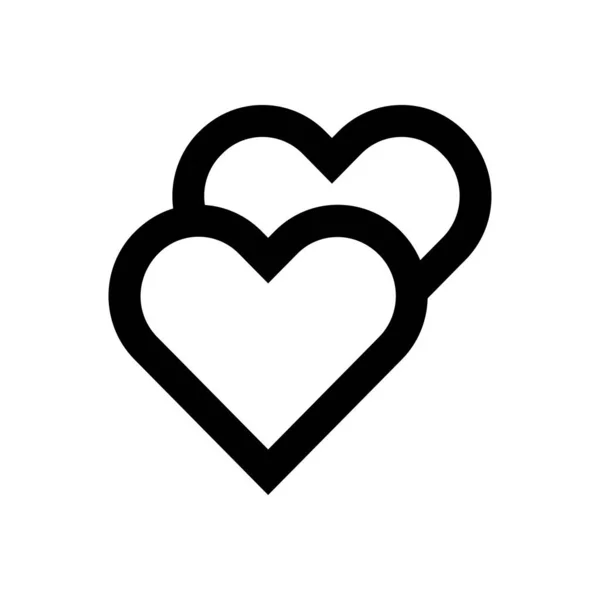 Corazón Vector Delgada Línea Icono — Archivo Imágenes Vectoriales