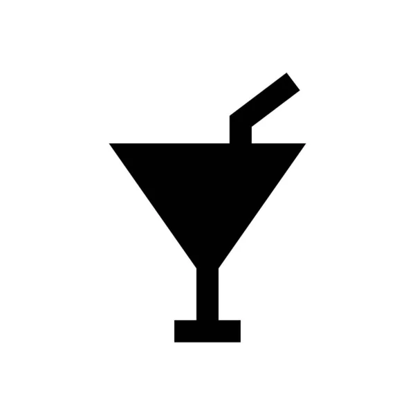Trinken Vektor Glyphen Flaches Symbol — Stockvektor