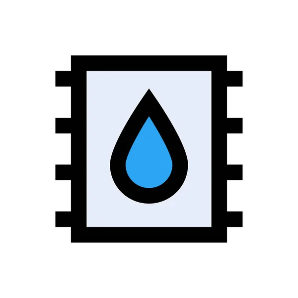 Vector Combustible Icono Color Plano — Vector de stock