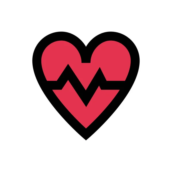 Heart Vector Flat Color Icon — Stock Vector