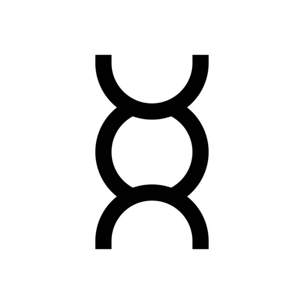 Molekül Vektor Glyphen Flaches Symbol — Stockvektor