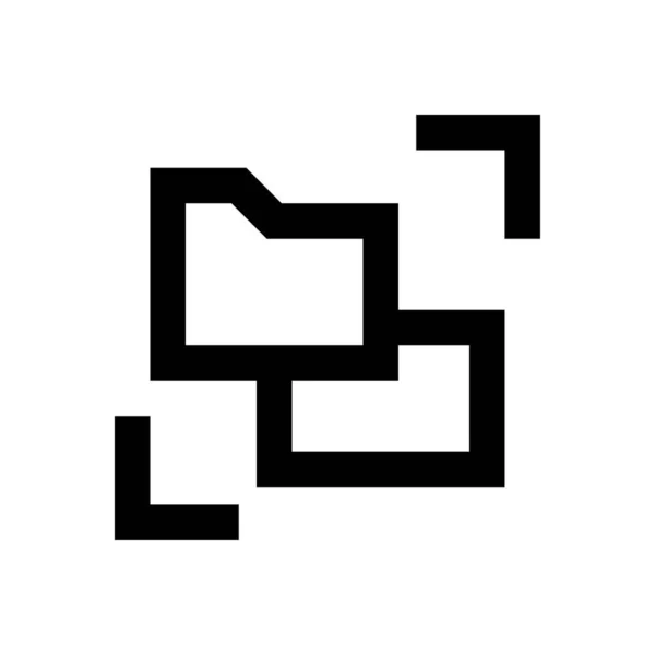 Dateifreigabe Vektor Thin Line Symbol — Stockvektor