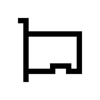 Gpu vektör ince çizgi simgesi