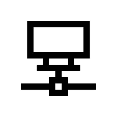 ağ vektörü ince çizgi simgesi