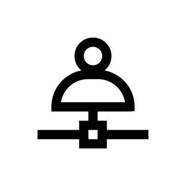 bağlantı vektörü ince çizgi simgesi