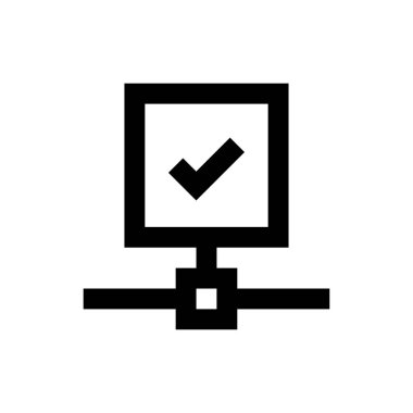 bağlantı vektörü ince çizgi simgesi