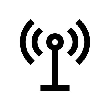 Sinyal vektörü ince çizgi simgesi