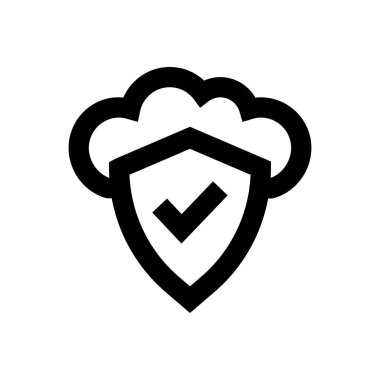 Güvenlik vektörü ince çizgi simgesi