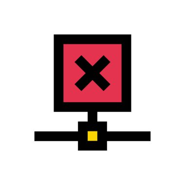 bağlantı vektörü düz renk simgesi