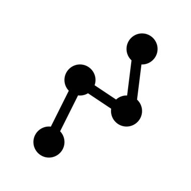 bağlantı vektörü glyph düz simgesi