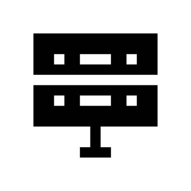 veritabanı vektör düz simgesi