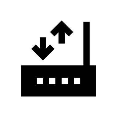 router vektör glyph düz simgesi