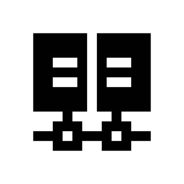 veritabanı vektör düz simgesi