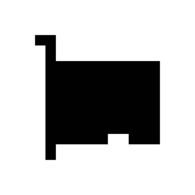 Gpu vektör simgesi düz simge