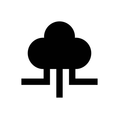 hesaplama vektörü glyph düz simgesi