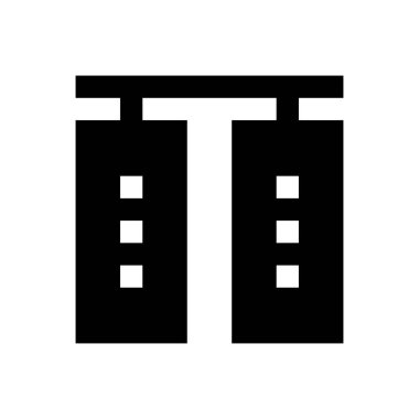 sunucu vektörü düz simgesi