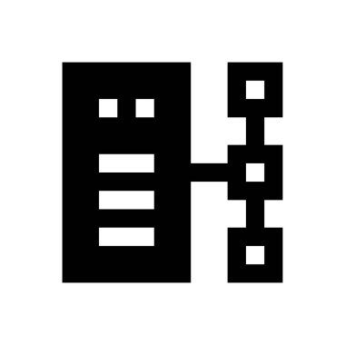 ağ vektörü düz simgesi