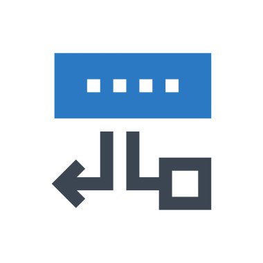 bağlantı vektörü renk simgesi