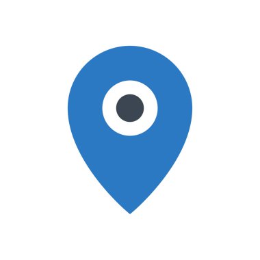 konum vektör renk simgesi