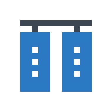 sunucu vektör renk simgesi