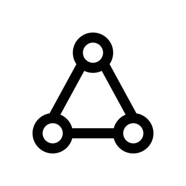 atom vektörü ince çizgi simgesi