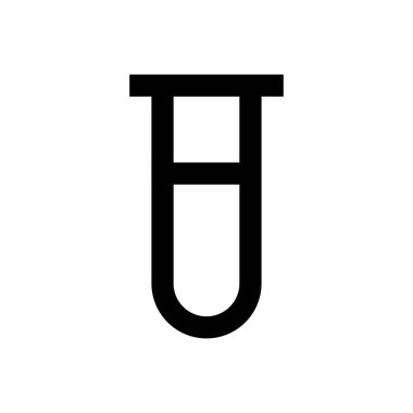 tüp vektör ince çizgi simgesi