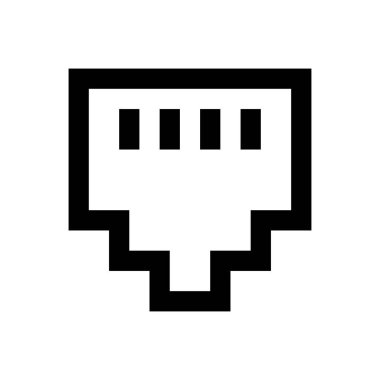 Ethernet vektör ince çizgi simgesi