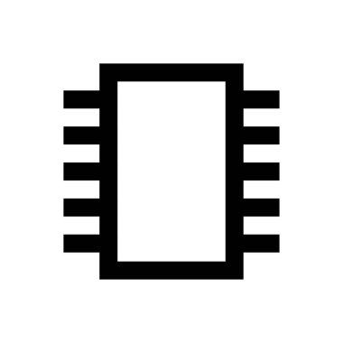 çip vektörü ince çizgi simgesi