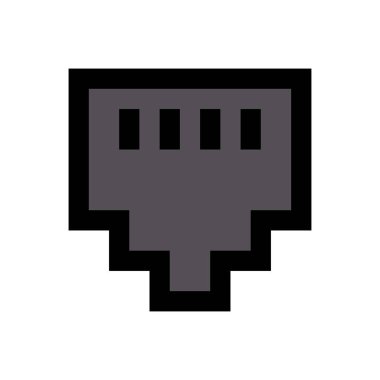 ethernet vektör düz renk simgesi