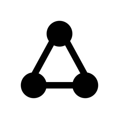 atom vektörü düz simgesi