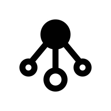 atom vektörü düz simgesi