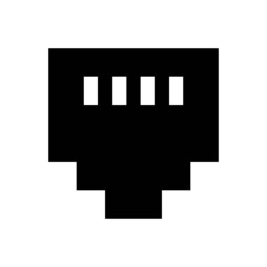 Ethernet vektör kabartması düz simge